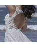 Beaded Ivory Lace Tulle Keyhole Back Enchanting Wedding Dress Beaded Ivory Lace Tulle Keyhole Back Enchanting Wedding Dress